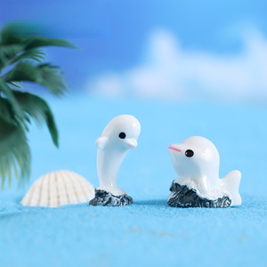 Adornos decorativos de micropaisaje Weij en estilo mediterráneo, resina Zakka del <span class=keywords><strong>Mar</strong></span> <span class=keywords><strong>Egeo</strong></span>, mini acuario de delfín blanco - Product Image 2