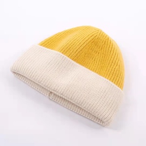 หมวกบีนนี่อะคริลิคสองสีแบบขายส่ง ออกแบบโลโก้ได้ตามต้องการ ขอบหมวกถักแบบเรียบ สำหรับฤดูหนาว อุ่นสบาย ลายพราง โบว์  ใส่ได้ทุกวัน ชายหาด - Product Image 6
