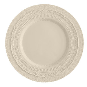 Élégantes Assiettes de Présentation Rondes en Dentelle Jaune Clair Vintage en Céramique, <span class=keywords><strong>pour</strong></span> Princesses, Mariages et Fêtes, en Stock - Product Image 1