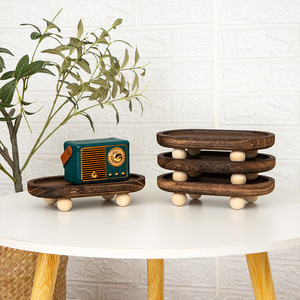 Support de rangement pour bijoux en bois massif, plateau en bois pour la maison, la chambre, l'entrée, présentoir d'ornements, organisateur de table pour l'aromathérapie - Product Image 1