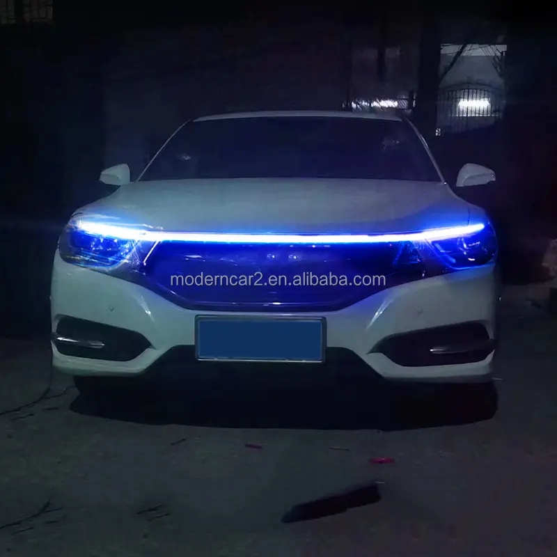 180cm Car Led Hood Light Strip Car Daytime Running Light Exterior Decoration Lights Flexible Auto Atmospere Lamp car accessories