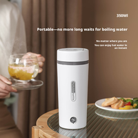 Bouilloire Électrique Portable 300W 350ml, Fonctionnement à Touche Unique, Ébullition Rapide en 6 Minutes, Protection Anti-Ébullition à Sec, Anti-Fuite, Idéale pour la Maison, les Voyages et les Dortoirs