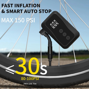 <span class=keywords><strong>Pompe</strong></span> <span class=keywords><strong>à</strong></span> <span class=keywords><strong>vélo</strong></span> électrique intelligente sans fil 150 PSI, gonfleur de pneus de poche, mini <span class=keywords><strong>pompe</strong></span> <span class=keywords><strong>à</strong></span> air pour <span class=keywords><strong>vélo</strong></span> <span class=keywords><strong>avec</strong></span> Type-C - Product Image 2