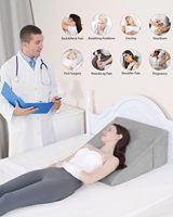 Bettkeil kissen zum Schlafen, 12-Zoll-Keilkissen für nach der Operation, saurer Rückfluss, Schnarchen, Memory Foam Top Triangle Kissen