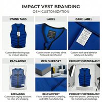 Rompi Pelindung Neoprena untuk Olahraga Air, Surfing, Wakeboard, PWC, Jaket Pelampung, Pelindung Busa PVC, Jet Boat, Ski Air, Rompi Pelampung
