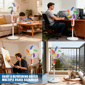 Ventilador de Emergencia Portátil Recargable con Luz LED y Velocidad Ajustable para Uso en Interiores y Exteriores ETD-408 - Product Image 5