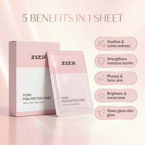 PDRN Mask 10000ppm Salmon DNA Pink Peptide Glass Skin Sheet Mask Barrier Repair Hydrating Soothing Korean Skincare - Product Image 2
