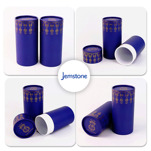 โลโก้ที่กําหนดเองเป็นมิตรกับสิ่งแวดล้อมงานฝีมือคราฟท์กระบอกบรรจุภัณฑ์หลอดกระดาษพร้อมฝาปิด - Product Image 6