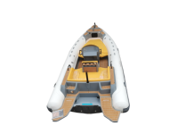 Nervure de luxe 680 Sport Yacht fibre de verre fond dur coque gonflable bateau avec moteur hors-bord stable pour la dérive océan