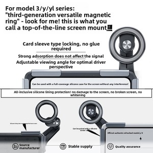 ที่ยึดโทรศัพท์มือถือแบบแม่เหล็กสำหรับรถยนต์เทสลา รุ่น <span class=keywords><strong>3</strong></span>/Y/YL OLIVER ชาร์จได้ 15W ไม่ต้องใช้กาว ติดตั้งแบบ Snap-On ลอยได้ - Product Image 5