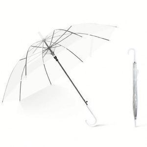 Lindo Paraguas Transparente con Forma de Burbuja, Apertura Automática, Mango con Gancho en J, Regalo Promocional - Product Image 3