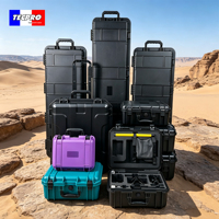 Série complète de valises à roulettes longues et compactes, étuis rigides moyens, boîtes à outils personnalisables