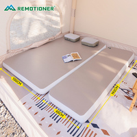 Matelas de camping gonflable portable en PVC de 10 cm d'épaisseur, simple ou double, pliable, avec pompe