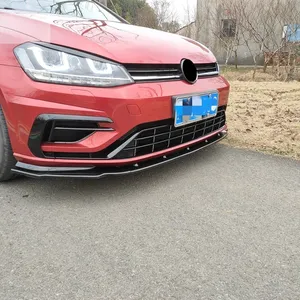Pour Golf 7 MK7 7.5 GTD GTE R R-Line 2012-2019 : Lame de pare-chocs avant, canards, spoiler, diffuseur, kits carrosserie, protection style CS - Product Image 3