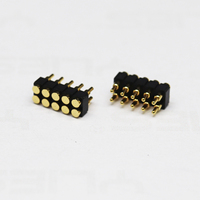Connecteur à broches Pogo à ressort 8.0mm hauteur 2.54mm pas 16 positions 2x8 broches bande de Contact modulaire à Double rangée 2.54 grille SMT