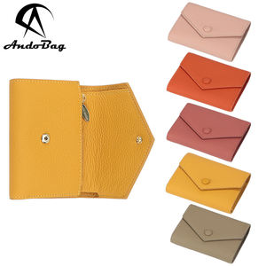Portefeuilles courts AndoBag pour femmes, en cuir de vache véritable, portefeuille à trois volets tendance, grande capacité, porte-monnaie fin, porte-cartes 1561 - Product Image 1