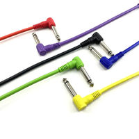 Wholesale 6PCS 20CM Audio Mono Pedalboard Cord Instrument Cables Colored Effect Pedal Patch Cable Guitar
