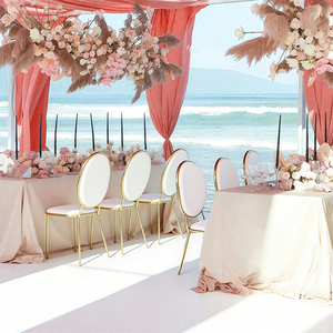 Sillas de comedor de Metal con respaldo arqueado moderno para cocina, mesa de Bar, esencial para restaurante, banquete, Hotel, boda, fiesta, sala de estar - Product Image 1