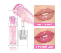 30 Huile à Lèvres Changeante de Couleur Brillant à Lèvres Vegan de Marque Privée Grand Pinceau Clair Aromatisé aux Fruits Brillant à Lèvres Repulpant Logo Personnalisé Couleur Rose