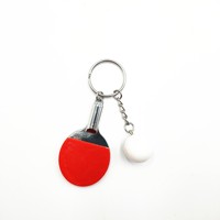 Llavero con Mini Réplica de Raqueta de Tenis de Mesa, Recuerdo para Fanáticos del Ping-pong, Regalo para Eventos Deportivos