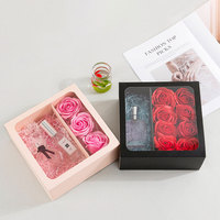 Boîte en carton PVC transparente créative et luxueuse à prix abordable pour fleurs artificielles, roses, bouquets de fleurs, boîte cadeau pour petite amie
