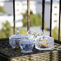 Pot à bonbons en verre transparent de luxe, vide, style nordique, pour desserts de festival, personnalisable, avec couvercle détachable, pour Noël et les fêtes, vente en gros
