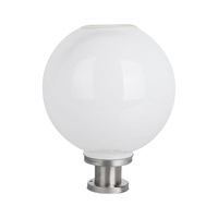 Lumière solaire de poteau de globe de boule d'acier inoxydable pour le pilier de villa de jardin lumière LED imperméable
