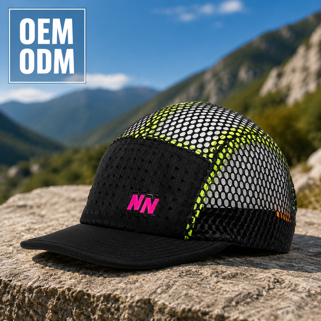 Custom Embossed Logo Full Mesh Sport Hat With Laser Holes Running Cap Sport Hat Quick Dry Run Hat
