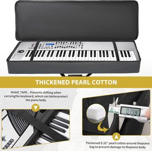 Estuche para Teclado, Portátil, Impermeable, de Tela Oxford 600D con Correas Ajustables, Muestra Gratis - Product Image 4