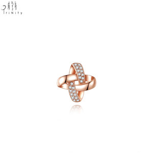 High Quality Wholesale Manufacturer Export Minimalist Shiny <b>Pendant</b> Jewelry 18K <b>Solid</b> Rose <b>Gold</b> Real Natural Diamonds <b>Pendant</b> - Product Image 1