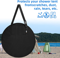 Tente de douche portable pour l'intimité, légère, avec sangle d'épaule de rechange, compatible avec les toilettes portables, housse de rangement pour le voyage, le camping et la plage