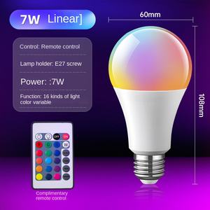 Produtos para Casa Inteligente Estão Vendendo Bem. Lâmpadas LED Coloridas Econômicas <span class=keywords><strong>E27</strong></span> com Rosca - Lâmpadas RGB para Uso Doméstico - Product Image 6