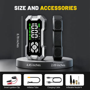 מכונית קפיצה מתנע עם מדחס אוויר, 4000a סוללה קפיצה מכונית, מתנפחים צמיג 150psi, <span class=keywords><strong>12v</strong></span> הסוללה מגבר מכונית קפיצה מכונית - Product Image 6