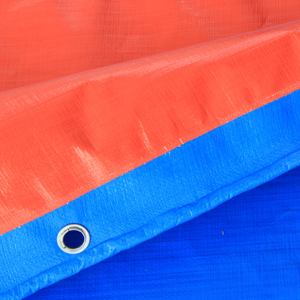 Bâche imperméable épaisse et résistante, multi-usages, bleue et <span class=keywords><strong>orange</strong></span>, en PE, personnalisable - Product Image 5