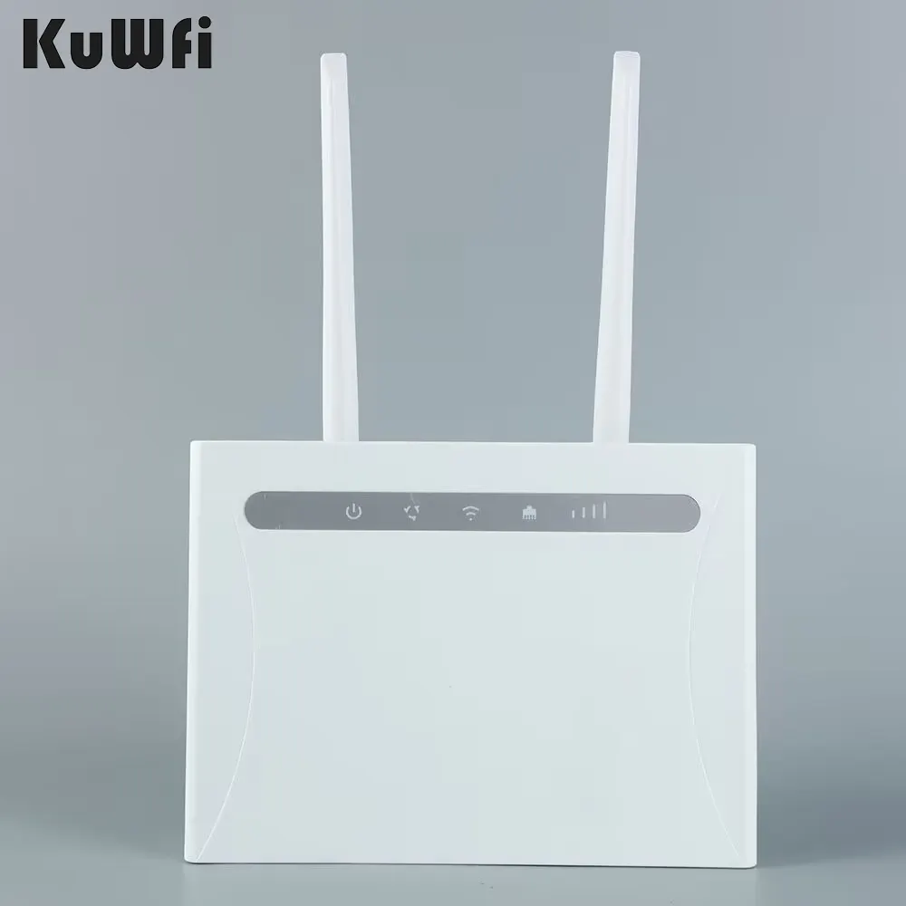 Oem Odm KuWFi Router Wifi 2.4ghz 300mbps 4g Lte Wireless Router Long Range Modem 4g With Sim Card And Slot