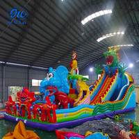 Château gonflable géant en PVC Delilai, équipement d'amusement pour enfants, utilisation en intérieur, qualité commerciale, capacité de 75 personnes