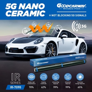 Film teinté pour pare-brise <span class=keywords><strong>de</strong></span> <span class=keywords><strong>voiture</strong></span> à 70 % VLT, haute réjection <span class=keywords><strong>de</strong></span> chaleur, blocage IR à 99 %, film céramique nano, protection UV à 99 % - Product Image 1