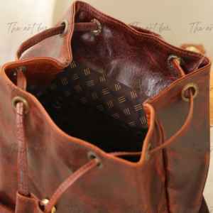 Sac à dos en cuir pleine fleur de grande capacité pour voyages, marque privée, personnalisé, 100% cuir véritable, sac à dos pour ordinateur portable - Product Image 6