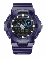 Jam Tangan Sport Pria Citizen, Dial Kaca, Tali Karet/Silikon, Tahan Air, Quartz Digital LED, Ketahanan Air 5BAR