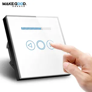 Makegood EU 표준 LED 조광기 스위치 조광기 원격 스위치 LED 조명 용 화이트 컬러 터치 조광기 스위치