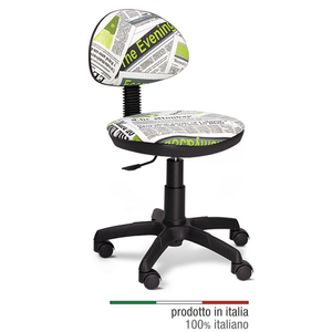Green Fabric <b>Office</b> <b>Chair</b> <b>with</b> Typist <b>Arm</b> Comfortable and Stylish - Product Image 1