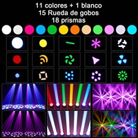 4 projecteurs LED Beam mobiles 200W avec 15 effets de motifs DMX pour éclairage de mariage, club, KTV, discothèque, DJ, fête