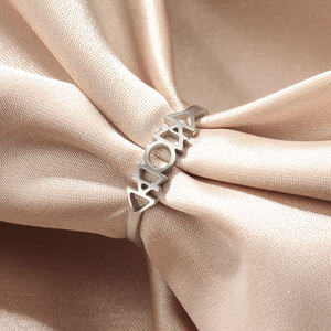 Mydhape Air Water terra fuoco 4 simboli alchemici anello in acciaio inox anelli per donne terra pianeta elementi gioielli regalo - Product Image 6