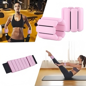 도매 조절 가능한 친환경 내구성 실리콘 손목 발목 무게 팔찌/뱅글 바디빌딩 & 요가용-2lb/4lb 유니섹스 - Product Image 6