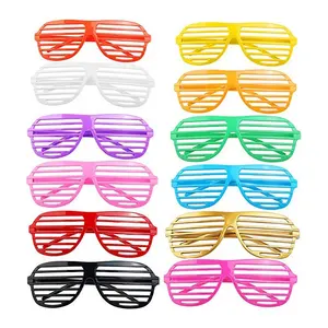 Lunettes de soleil LED couleur néon 80s, pour enfants et adultes, volet roulant de fête, nouveauté 2019