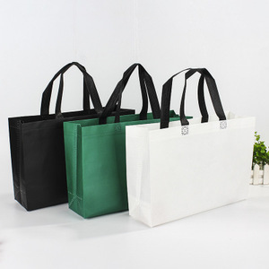 Low Moq <b>White</b> Cheap Customize Logo Recyclable Tote Non Woven Shopping <b>Bag</b> - Product Image 1