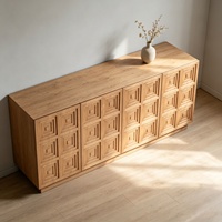 Buffet de salle à manger moderne et contemporain style ferme, en chêne massif, pour bar à domicile, chambre, salon, cuisine, salle de bain