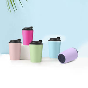 Taza de café de nuevo diseño, 240ml/8oz, doble aislamiento al vacío, taza de café de acero inoxidable 304, Mango antideslizante, tapa plegable a prueba de fugas - Product Image 5