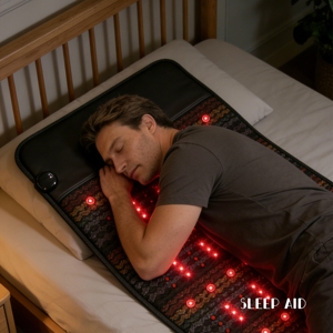 Luxuryade B190 PEMF FlR Photon Red Light Heating <span class=keywords><strong>Pad</strong></span> Crystal Amethyst Heating Mat Therapy Infrared Mattress. - Product Image 3