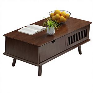 Juego de Mesa de Centro y Mueble para <span class=keywords><strong>TV</strong></span>, Estilo Nórdico Moderno, para Sala de Estar, Mesa de Té de Diseño Simple, Madera Maciza, Desmontable, para Apartamentos Pequeños - Product Image 4